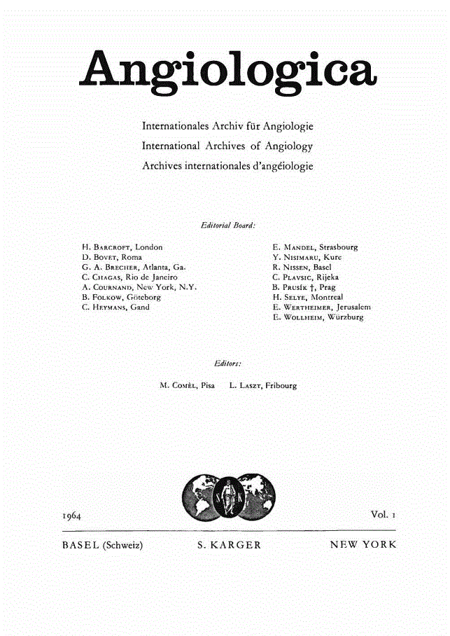 First page of Contents, Vol. 1, 1964