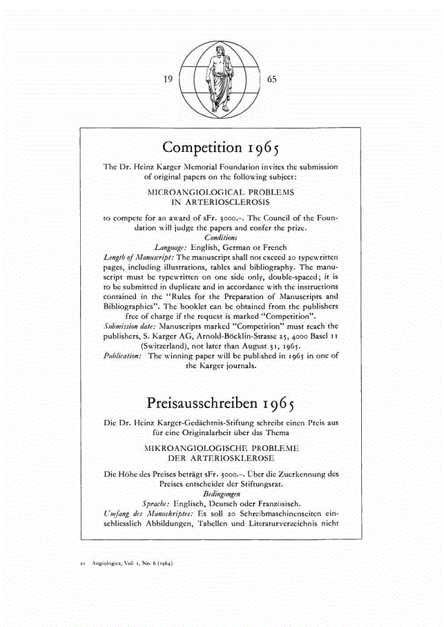 First page of Advert