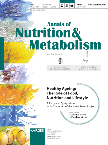 Annals of Nutrition and Metabolism Cover Image for Volume 52, Issue Suppl. 1