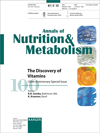 Annals of Nutrition and Metabolism Cover Image for Volume 61, Issue 3