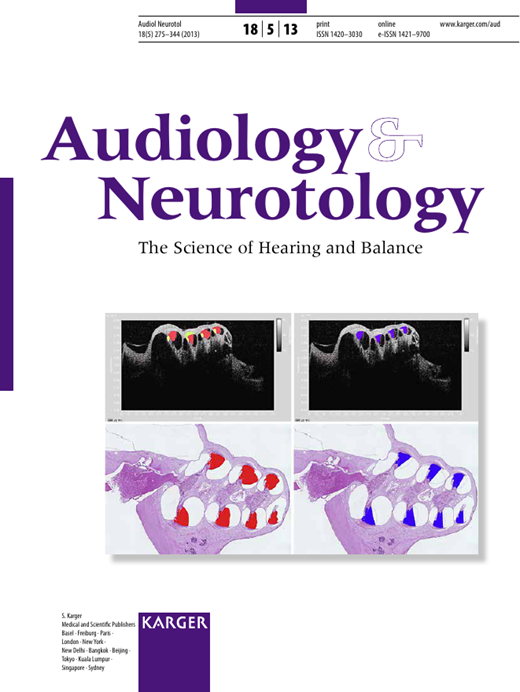 Audiology and Neurotology Cover Image for Volume 18, Issue 5