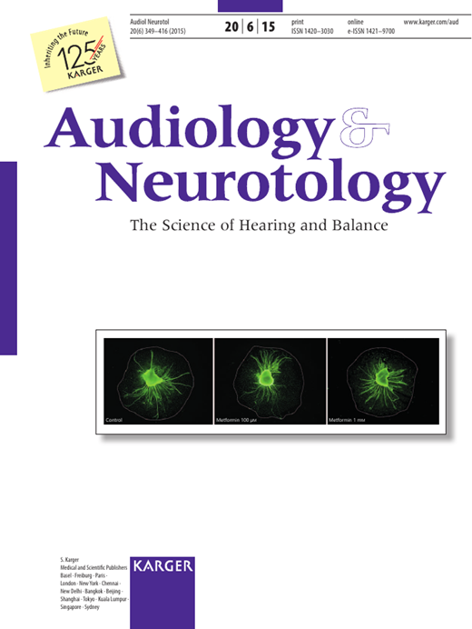 Audiology and Neurotology Cover Image for Volume 20, Issue 6