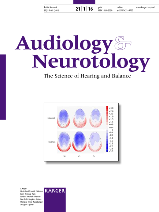 Audiology and Neurotology Cover Image for Volume 21, Issue 1