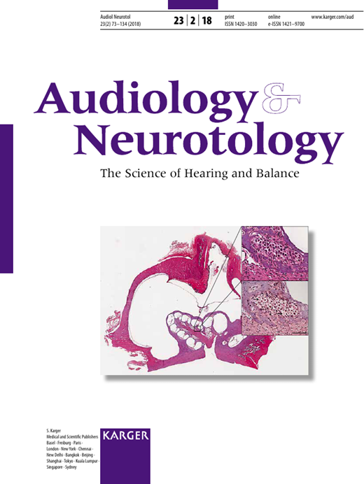 Audiology and Neurotology Cover Image for Volume 23, Issue 2
