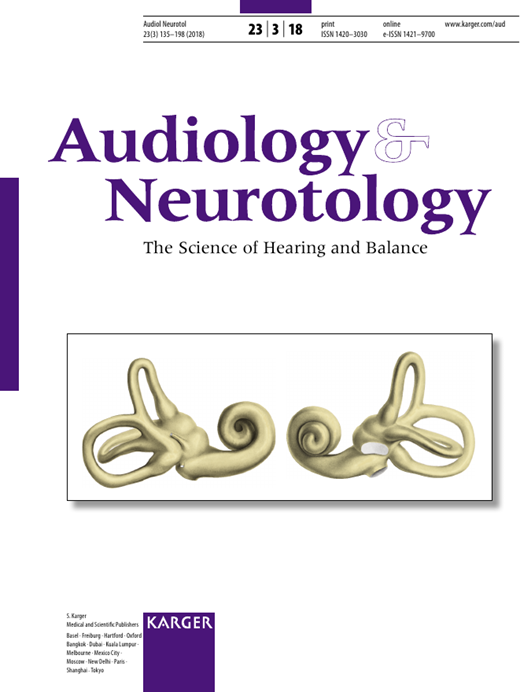 Audiology and Neurotology Cover Image for Volume 23, Issue 3