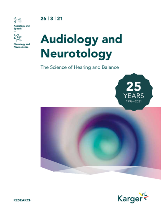 Audiology and Neurotology Cover Image for Volume 26, Issue 3
