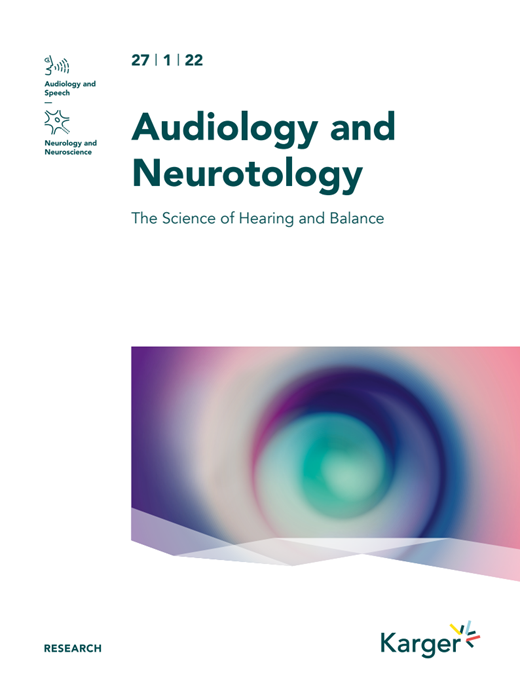 Audiology and Neurotology Cover Image for Volume 27, Issue 1