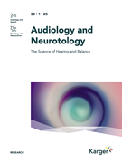 Audiology and Neurotology Cover Image