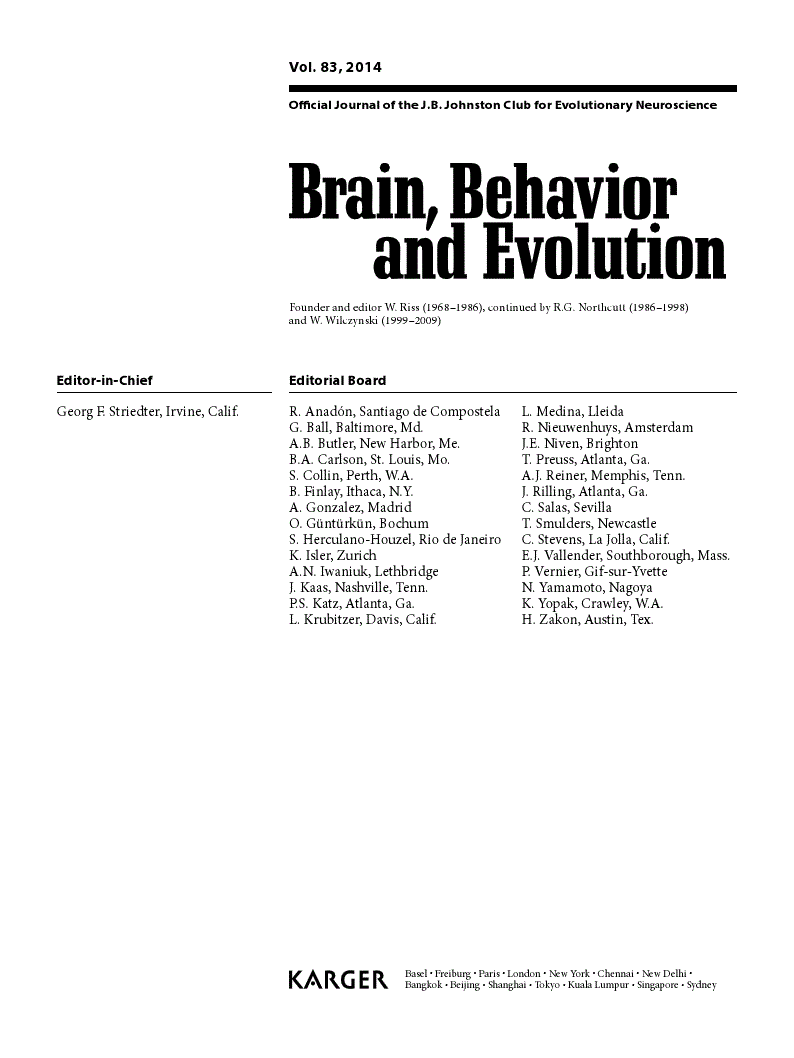 First page of Contents Vol. 83, 2014