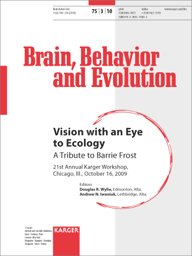 Brain Behavior and Evolution Cover Image for Volume 75, Issue 3