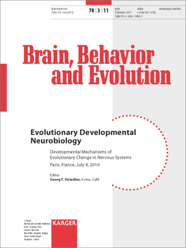 Brain Behavior and Evolution Cover Image for Volume 78, Issue 3