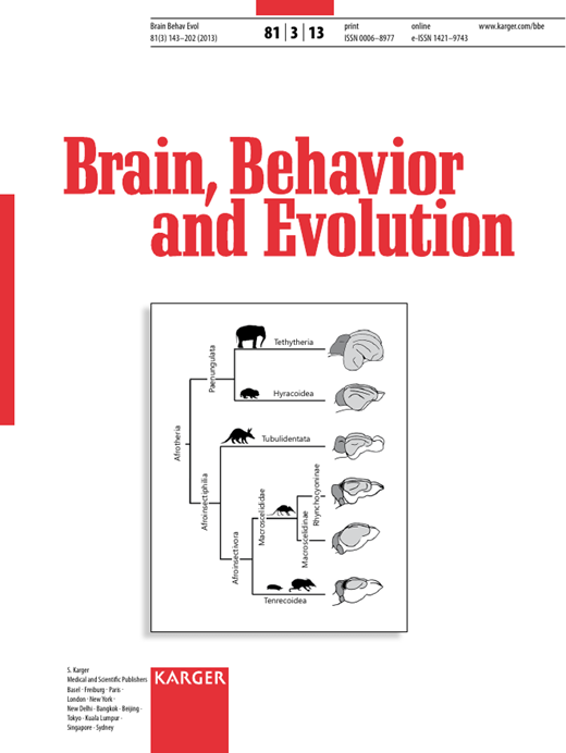 Brain Behavior and Evolution Cover Image for Volume 81, Issue 3