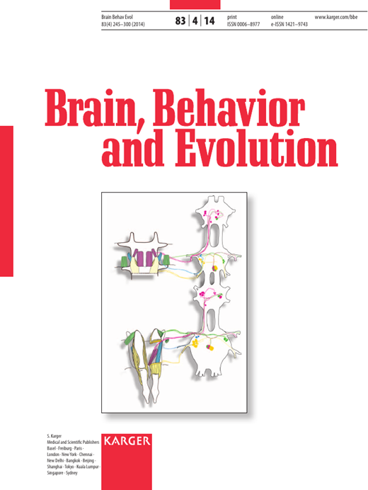 Brain Behavior and Evolution Cover Image for Volume 83, Issue 4