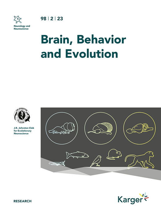 Brain Behavior and Evolution Cover Image for Volume 98, Issue 2