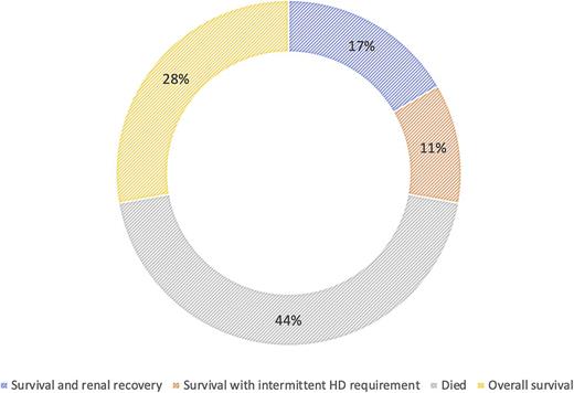 Final outcomes of patients hospitalized in the ICU with a diagnosis of COVID-19.