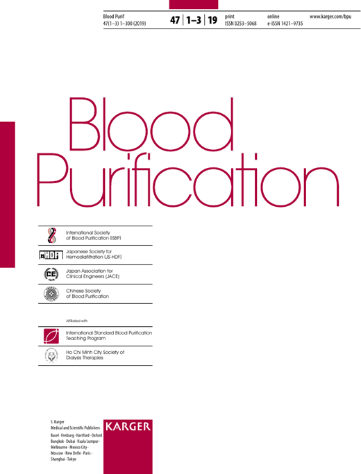 Blood Purification Cover Image for Volume 47, Issue 1-3
