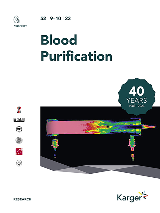 Blood Purification Cover Image for Volume 52, Issue 9-10