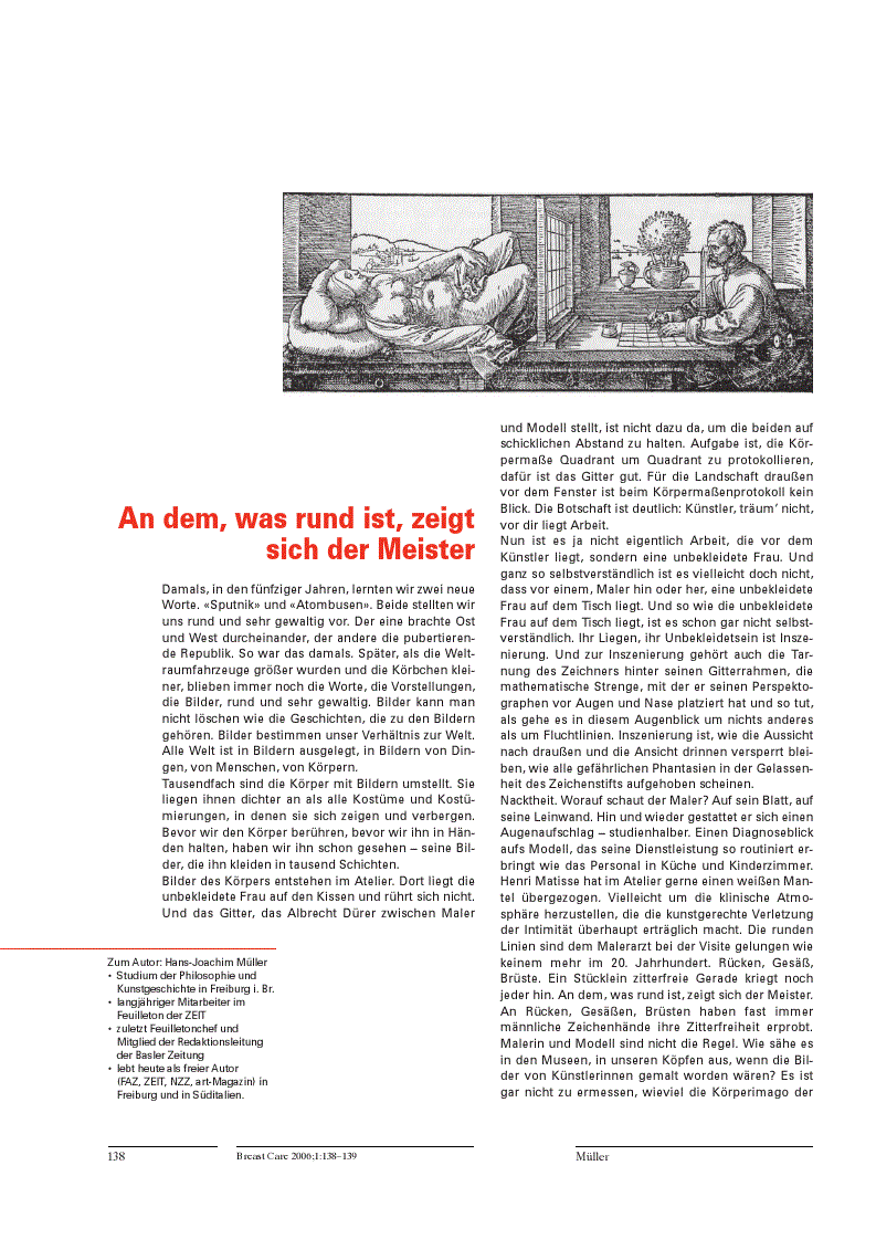First page of An dem, was rund ist, zeigt sich der Meister