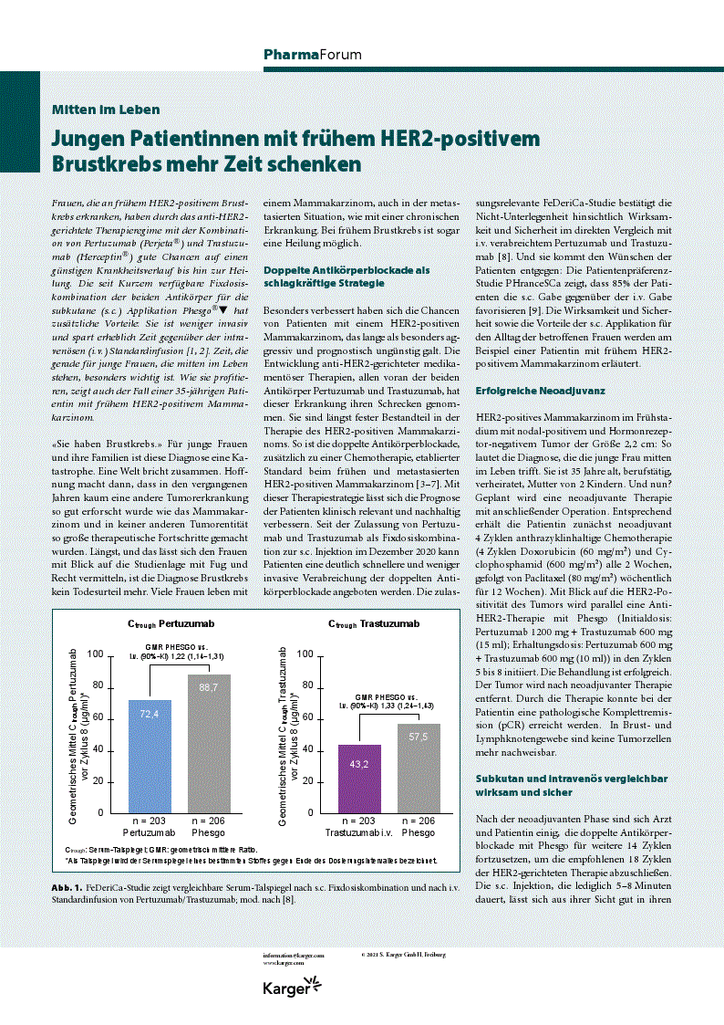 First page of Junge Patientinnen mit frühem HER2-positivem Brustkrebs