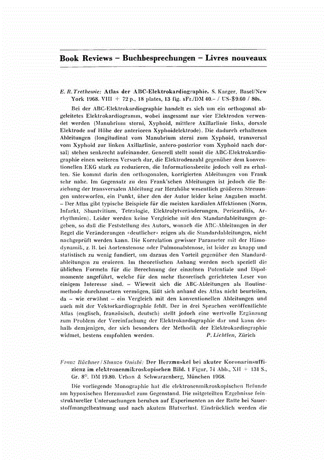 First page of Book Reviews – Buchbesprechungen – Livres nouveaux