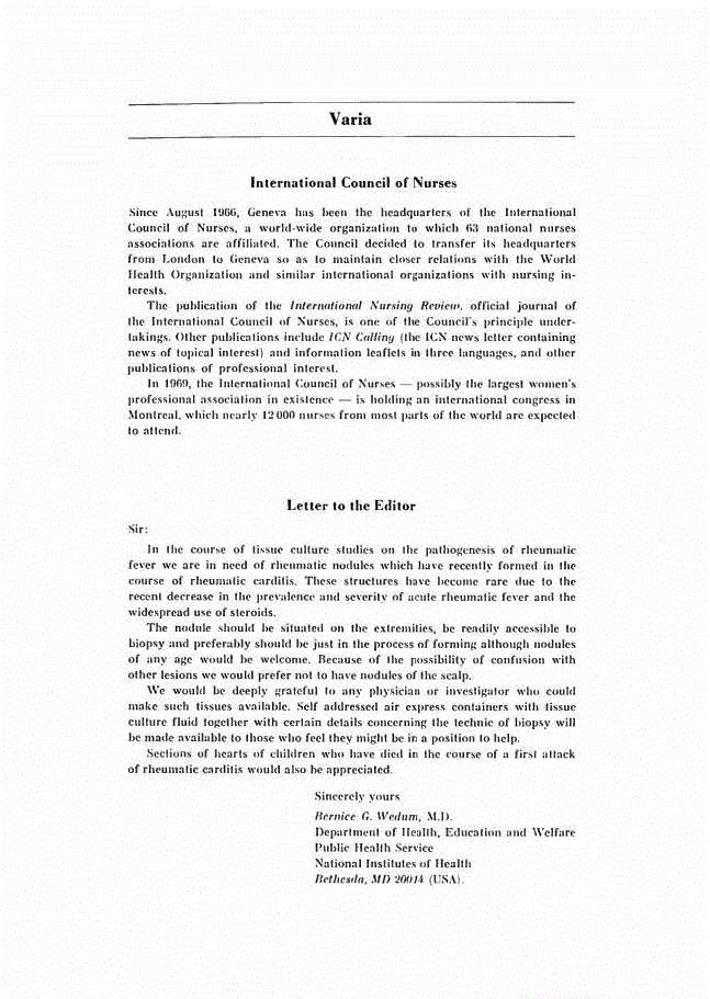 First page of Varia