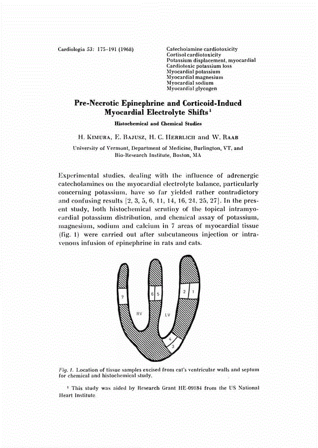 First page of Pre-Necrotic Epinephrine and Corticoid-Indued Myocardial Electrolyte Shifts<subtitle>Histochemical and Chemical Studies</subtitle>