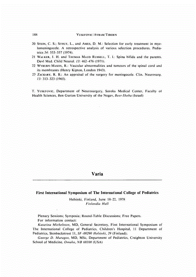 First page of Varia