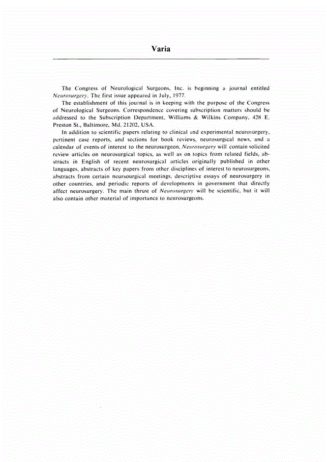 First page of Varia
