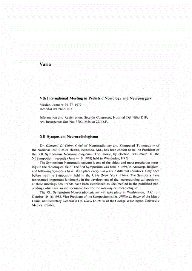 First page of Varia