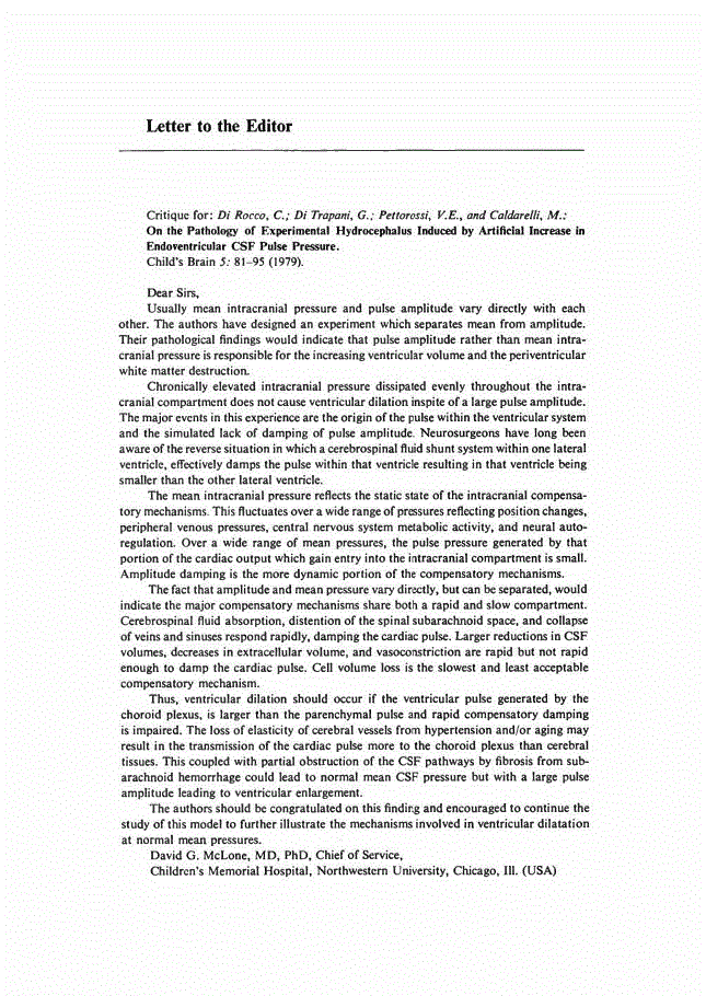 First page of Letter to the Editor