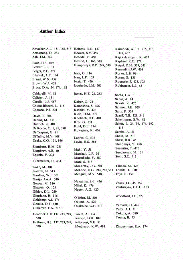 First page of Author Index Vol. 5, 1979