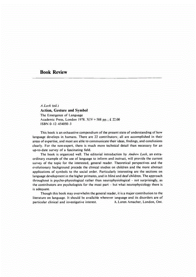 First page of Book Review