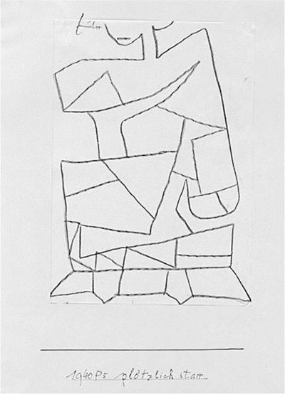 Fig. 4. Paul Klee, Suddenly rigid, 1940, 205, Zentrum Paul Klee, Bern.