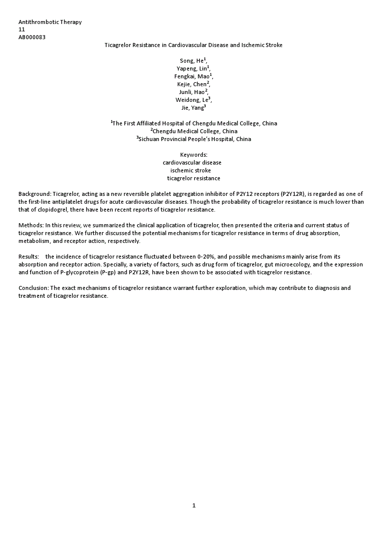 First page of Asia Pacific Stroke Conference 2023