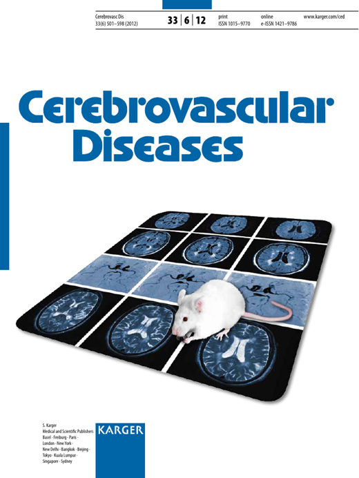 Cerebrovascular Diseases Cover Image for Volume 33, Issue 6