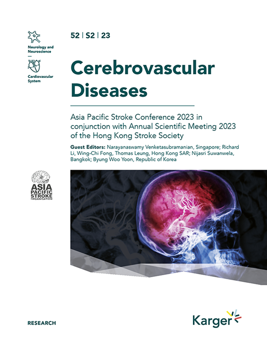 Cerebrovascular Diseases Cover Image for Volume 52, Issue Suppl. 2