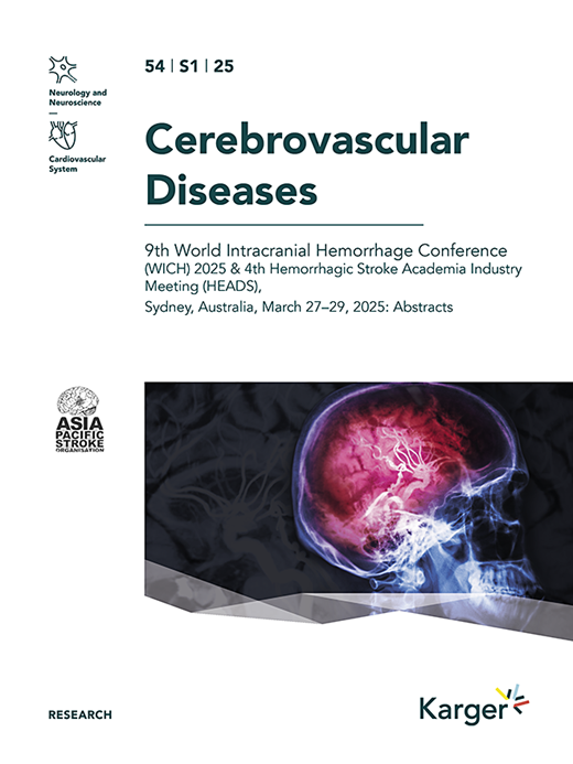Cerebrovascular Diseases Cover Image for Volume 54, Issue Suppl. 1