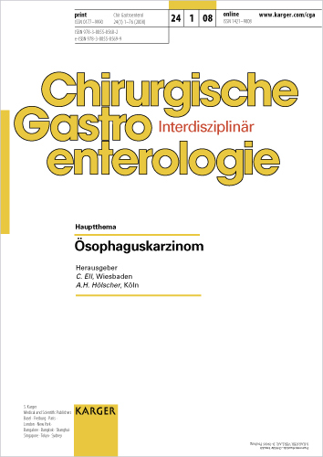 Chirurgische Gastroenterologie Cover Image for Volume 24, Issue 1