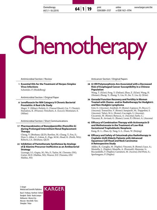 Chemotherapy Cover Image for Volume 64, Issue 1