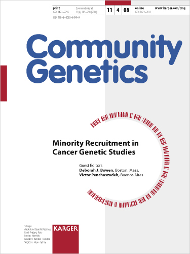Community Genetics Cover Image for Volume 11, Issue 4
