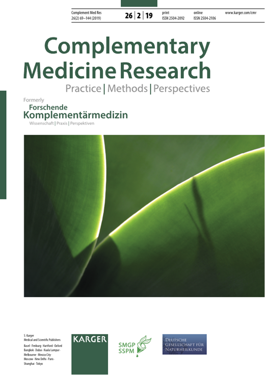 Complementary Medicine Research Cover Image for Volume 26, Issue 2