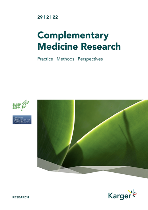 Complementary Medicine Research Cover Image for Volume 29, Issue 2