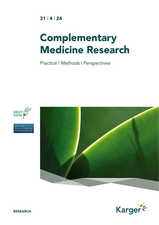 Complementary Medicine Research Cover Image for Volume 31, Issue 4