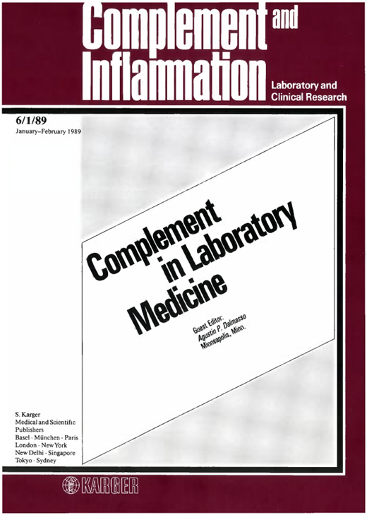 Complement and Inflammation Cover Image for Volume 6, Issue 1