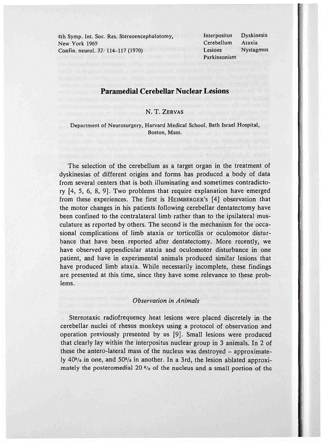 First page of Paramedial Cerebellar Nuclear Lesions