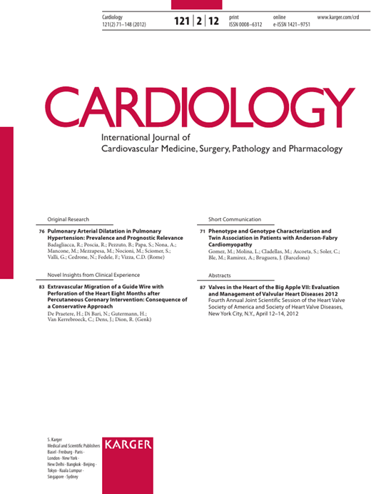 Cardiology Cover Image for Volume 121, Issue 2