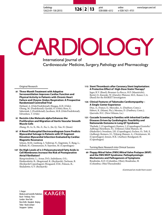 Cardiology Cover Image for Volume 126, Issue 2