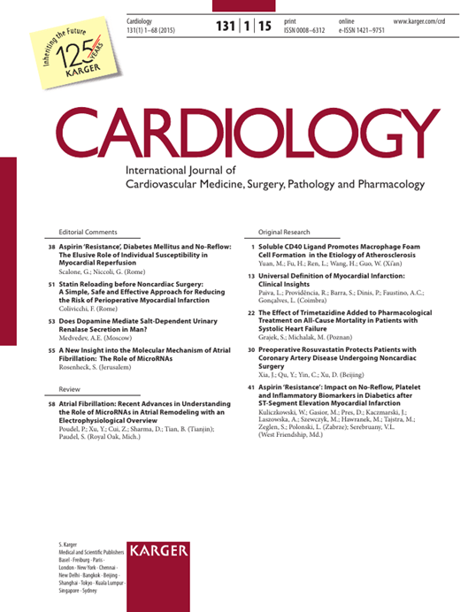 Cardiology Cover Image for Volume 131, Issue 1