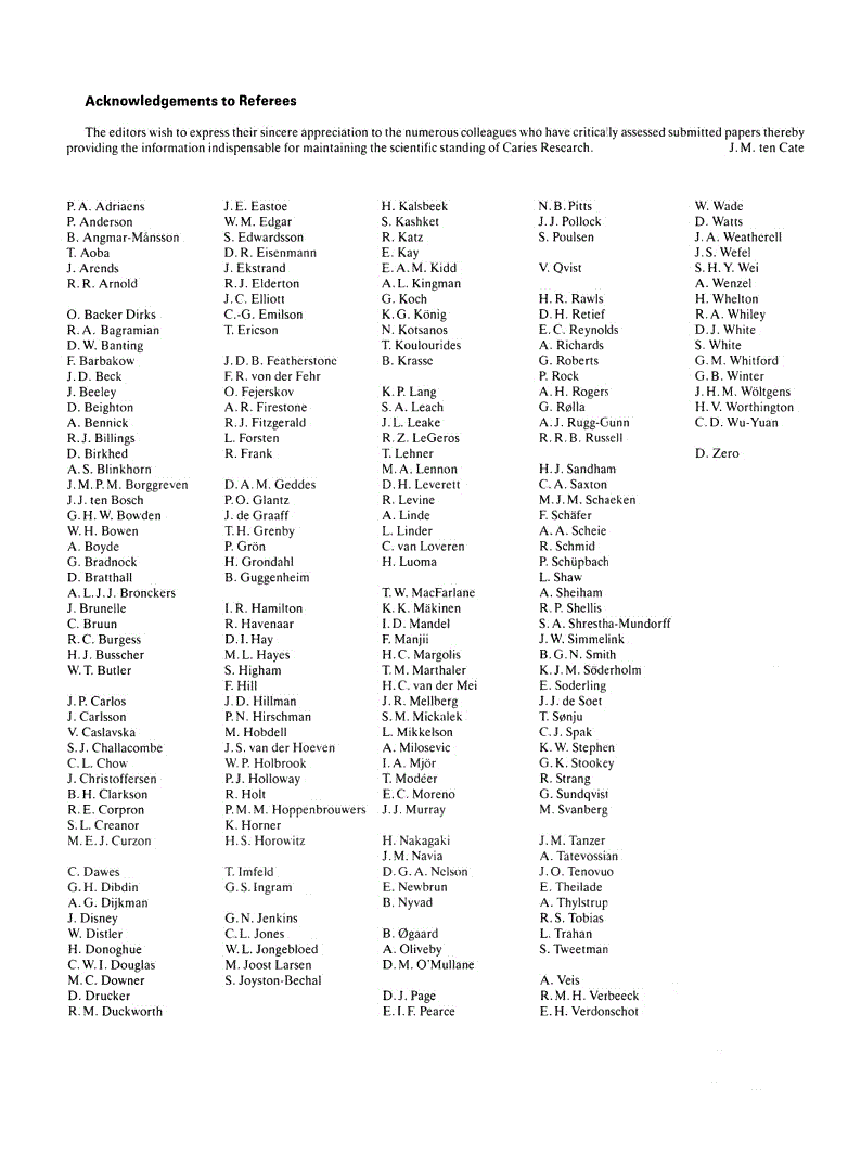First page of Acknowledgements to Referees