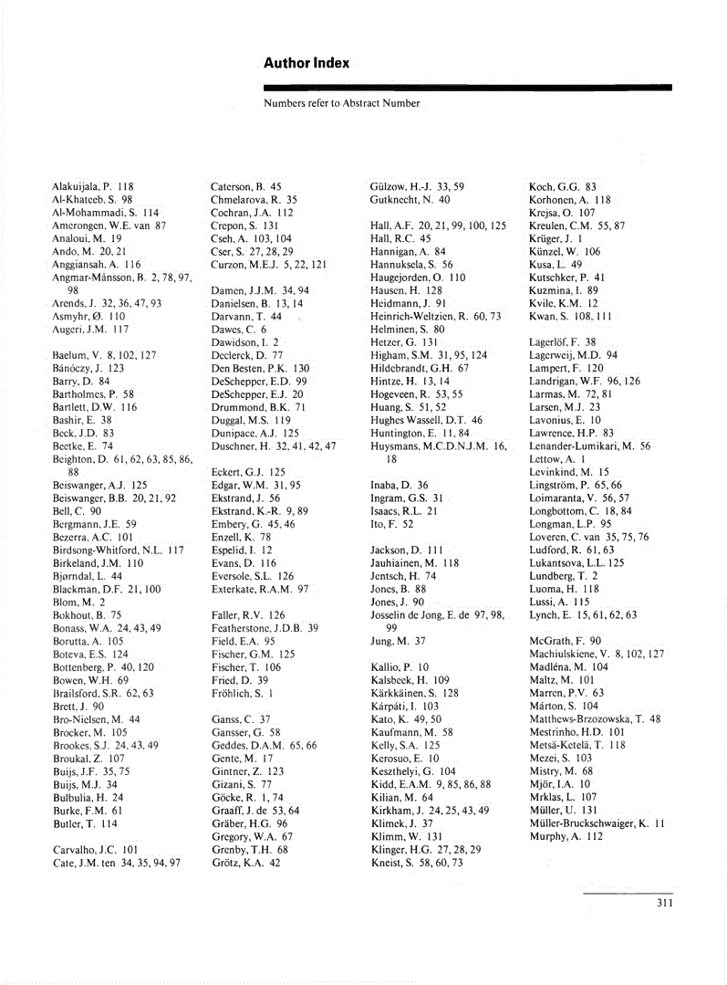 First page of Author Index